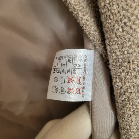 Vintage Max Mara light taupe brown grey wool jacket - Picture 6 of 10